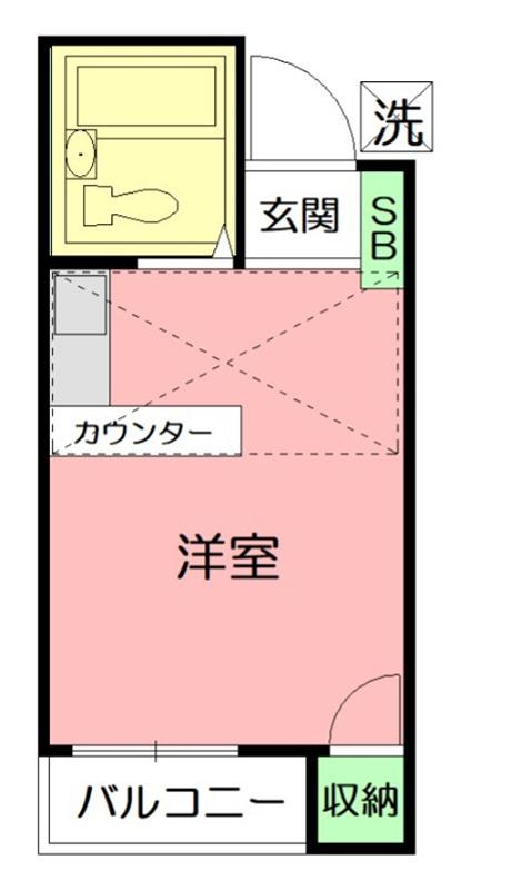 ドルチェ神保(ワンルーム/1階)の間取り写真