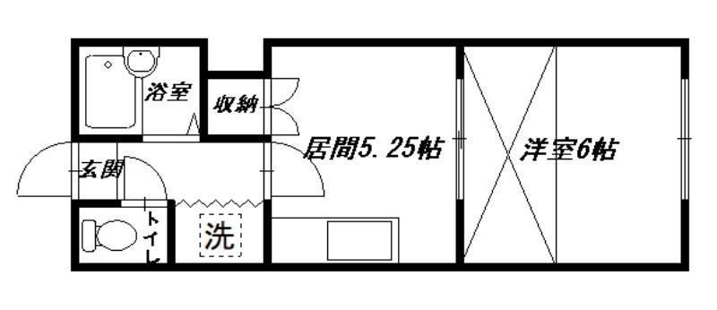 大雪旭川館TOYOOKA(1DK/2階)の間取り写真