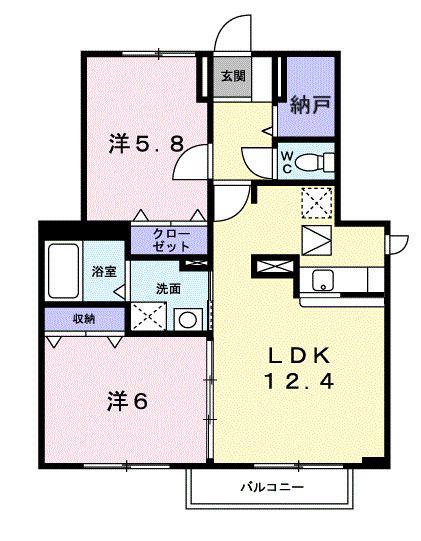 プラーサ・デ・ソレアード(2LDK/1階)の間取り写真