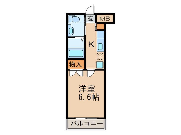GATHER HOUSE 宮崎台(1K/3階)の間取り写真