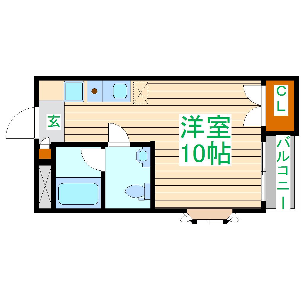 ラフィネ中倉(ワンルーム/4階)の間取り写真