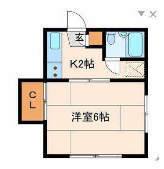 CORPO TOKI(1K/1階)の間取り写真