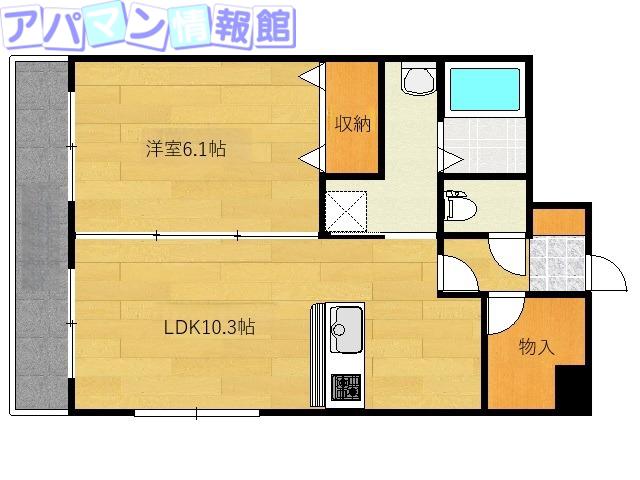 ベリエIII(1LDK/4階)の間取り写真
