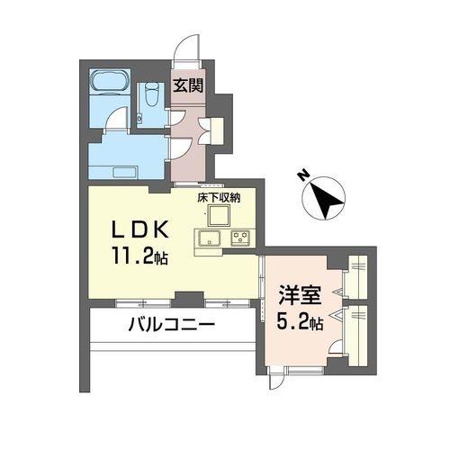 アンビシア大原(1LDK/1階)の間取り写真