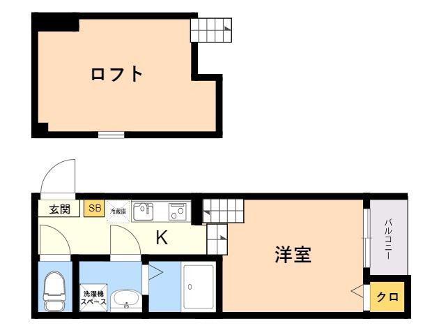 STAGE大楠(1K/1階)の間取り写真