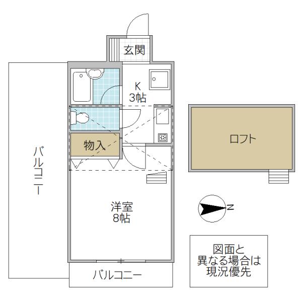 フォーライフ栄町(1K/4階)の間取り写真
