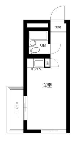 ハイシティ池尻大橋第2(ワンルーム/3階)の間取り写真