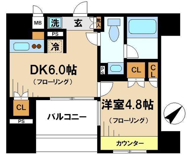 コンフォリア池袋DEUX(1DK/9階)の間取り写真