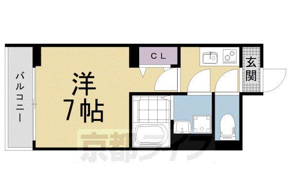 VINE OAK AGEHA(1K/4階)の間取り写真