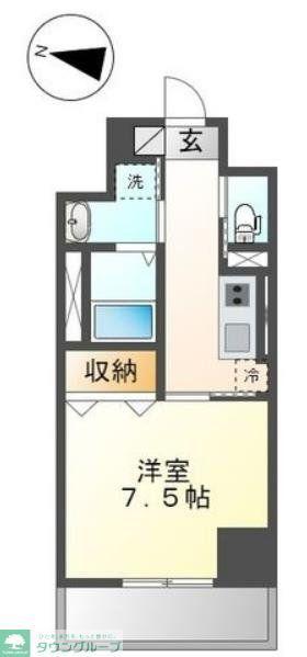 LACOLLINEKASHIWAYA(1K/5階)の間取り写真