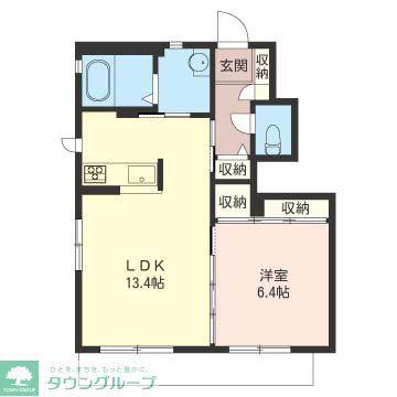 クロワール(1LDK/1階)の間取り写真