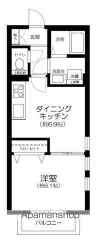 グリーンパレス松が丘(1DK/1階)の間取り写真