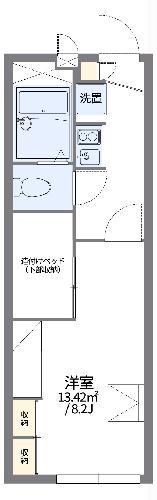 レオパレスメゾンかきつばた(1K/2階)の間取り写真