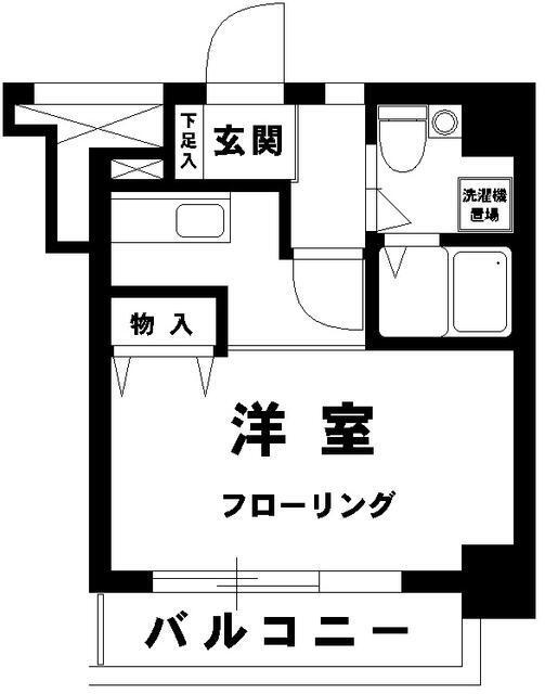 アルス中目黒(ワンルーム/10階)の間取り写真