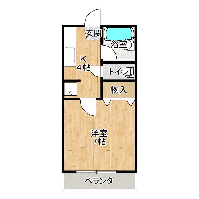 コーポみらいパート1(1K/1階)の間取り写真
