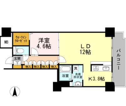 品川シーサイドビュータワーI(1LDK/29階)の間取り写真