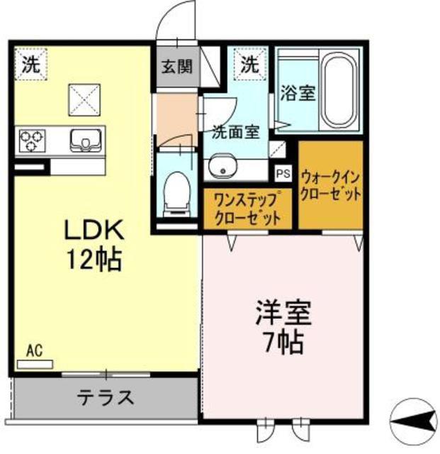 コート シャルム(1LDK/2階)の間取り写真