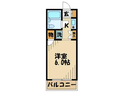 ミヤ・クレール百草(1K/2階)の間取り写真
