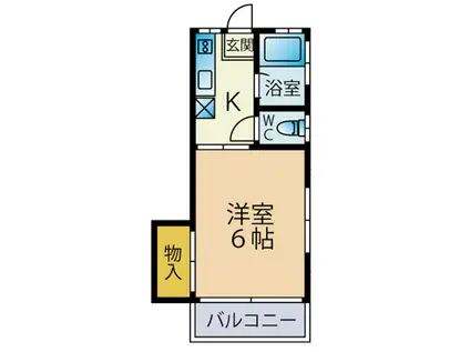 第3誠和コーポ(1K/1階)の間取り写真