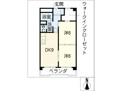 第二辻ビル(2DK/4階)の間取り写真