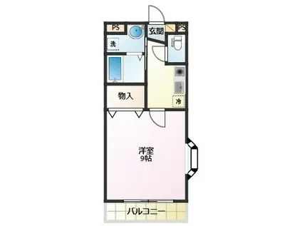 シュペルノーヴァ(1K/3階)の間取り写真