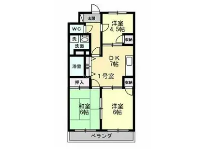 AIR・DE・東戸塚(3DK/3階)の間取り写真