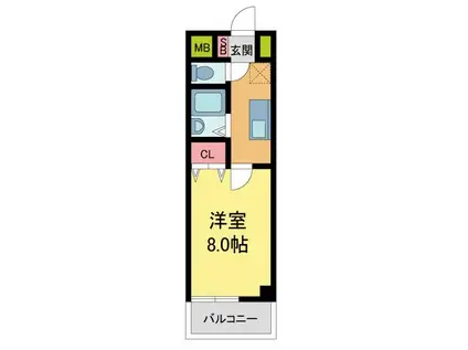 コーディアルコート前宏(1K/5階)の間取り写真