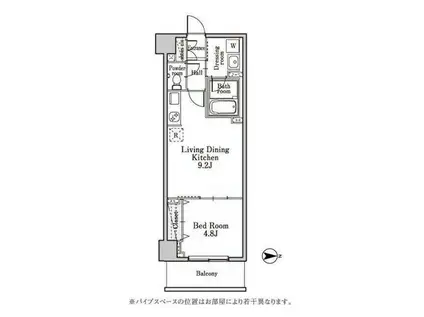 ジュールミエール(1LDK/2階)の間取り写真