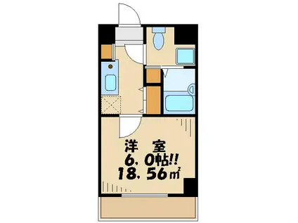 トーシンフェニックス桜上水弐番館(1K/2階)の間取り写真