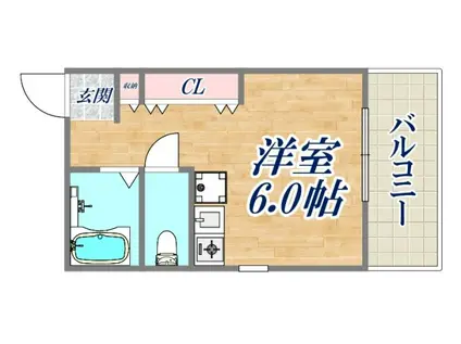 ヒラボウマンション国香通(ワンルーム/3階)の間取り写真