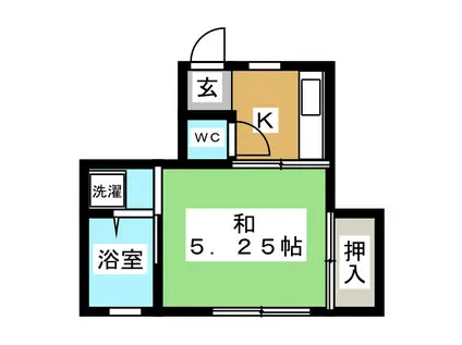 静文荘(1K/2階)の間取り写真