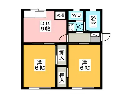 サンフラワー97(2DK/1階)の間取り写真