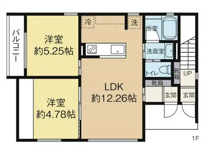 フォンテーヌ(2LDK/1階)の間取り写真