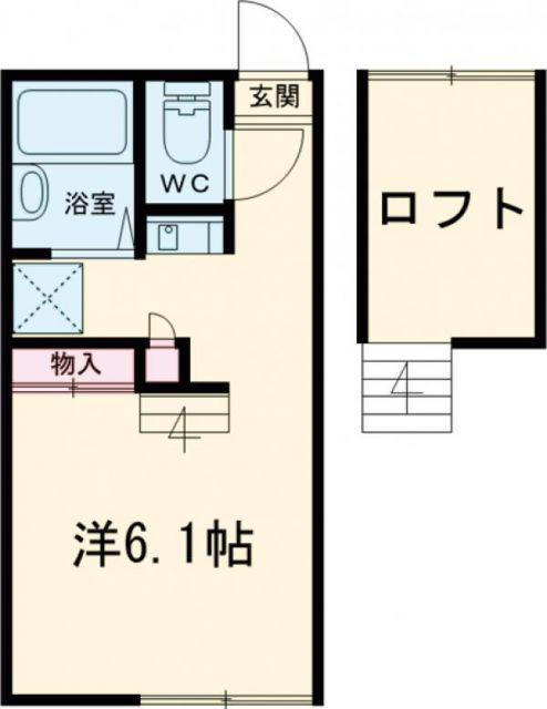 ラ メゾン ド ボヌールIII(1K/2階)の間取り写真