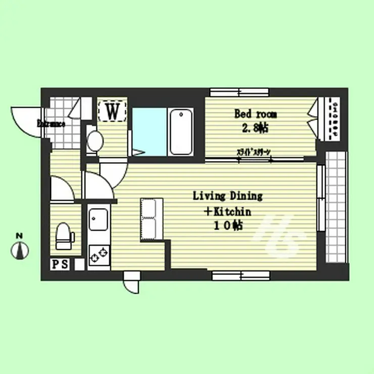 ラパルトマン富貴 1階階 間取り