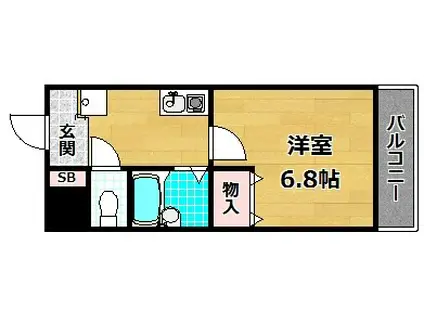 シャルマンM卓暁(1K/3階)の間取り写真