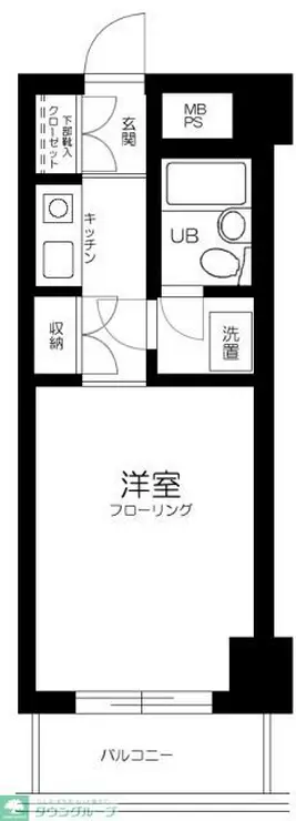 ライオンズマンション新宿東公園 7階階 間取り