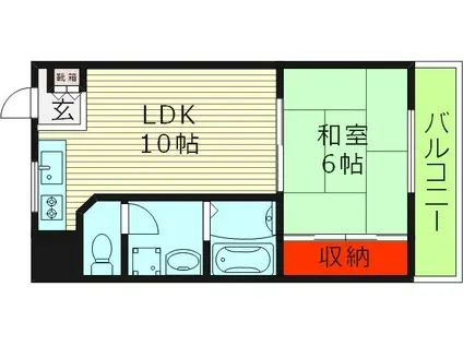Mプラザ城東五番館(1LDK/5階)の間取り写真