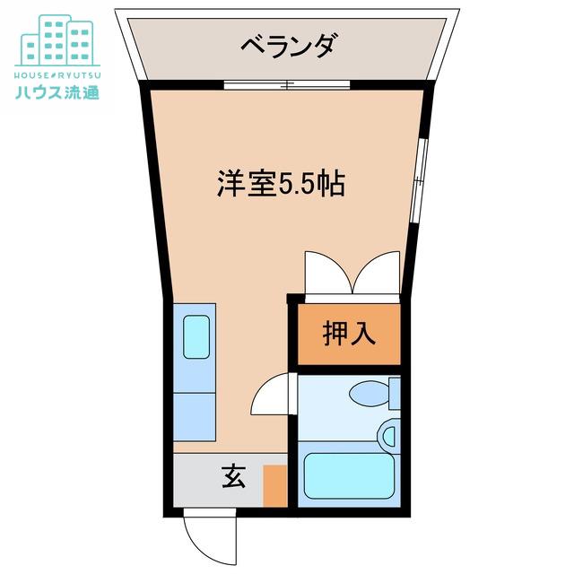 ハイランドM(ワンルーム/1階)の間取り写真