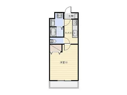 マンションきんかん(1K/4階)の間取り写真