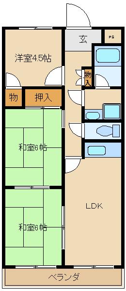 コートヴィレッジ清水(3LDK/4階)の間取り写真