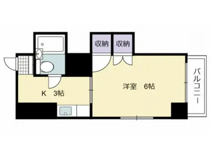 BRILLO竹屋(1K/4階)の間取り写真