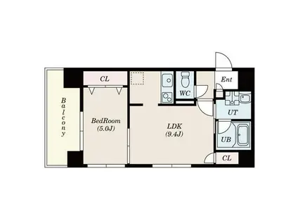 サムティ佐賀駅前SERENA(1LDK/4階)の間取り写真