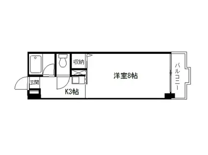 パティオ舟入(1K/5階)の間取り写真