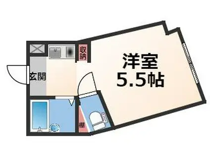 マンションH.T(ワンルーム/3階)の間取り写真