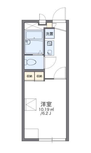 レオパレス高麓台(1K/1階)の間取り写真