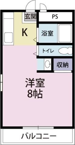 シグナル21(1K/3階)の間取り写真