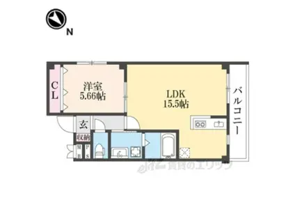 ENDLESSLY 北中振(1LDK/3階)の間取り写真