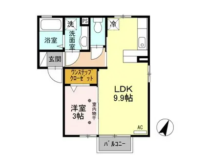 ウィット-S.C(1LDK/2階)の間取り写真