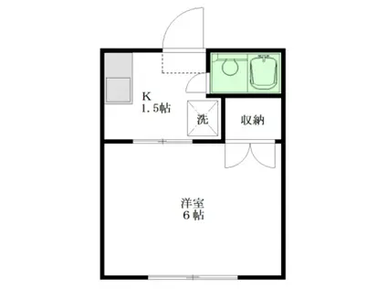 ハイムフェリシア(1K/2階)の間取り写真